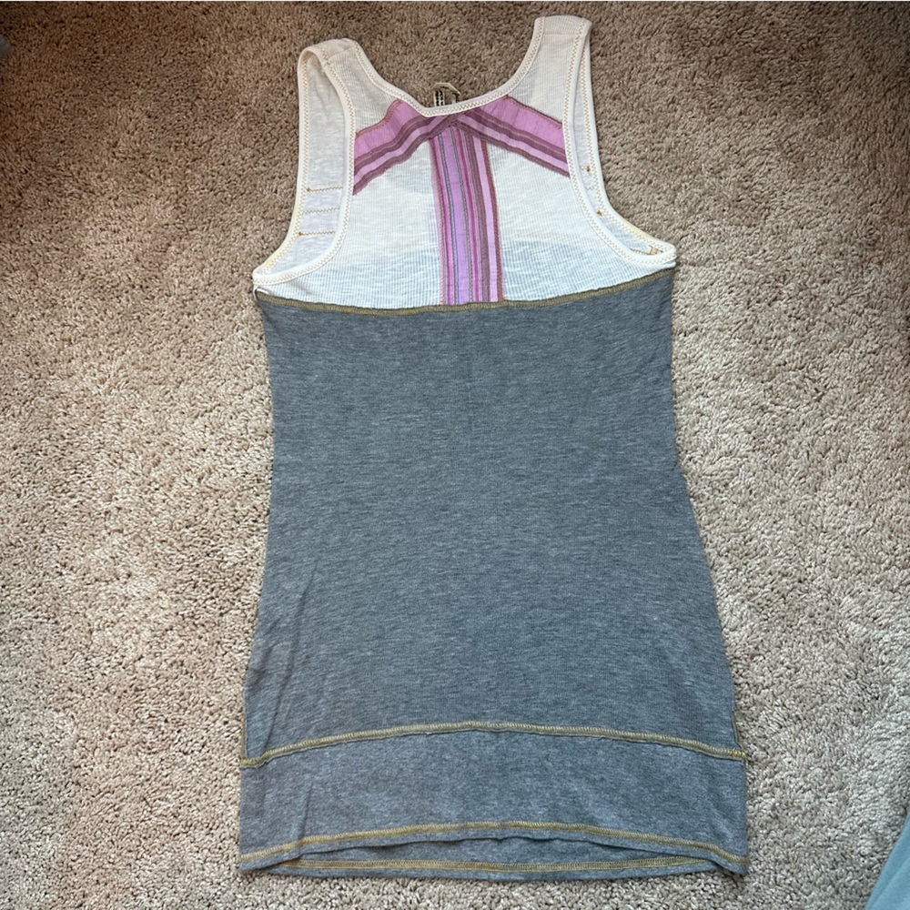 Free People Tunic Tank Front Pouch Functional Buttons - Picture 7 of 9